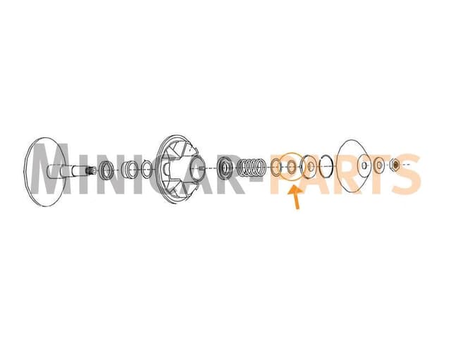Spreizring Variomatik Motorseite (0,5 mm)