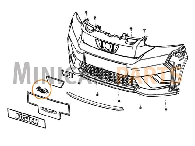 Frontstoßstangen-Logo Ligier JS50 Ph5 / Myli